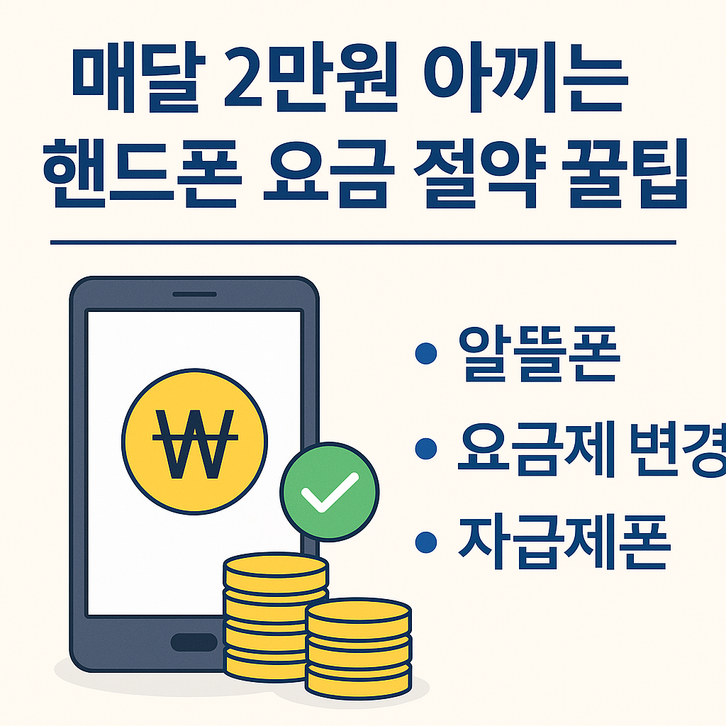 매달 2만원 아끼는 핸드폰 요금 절약 꿀팁을 소개하는 썸네일