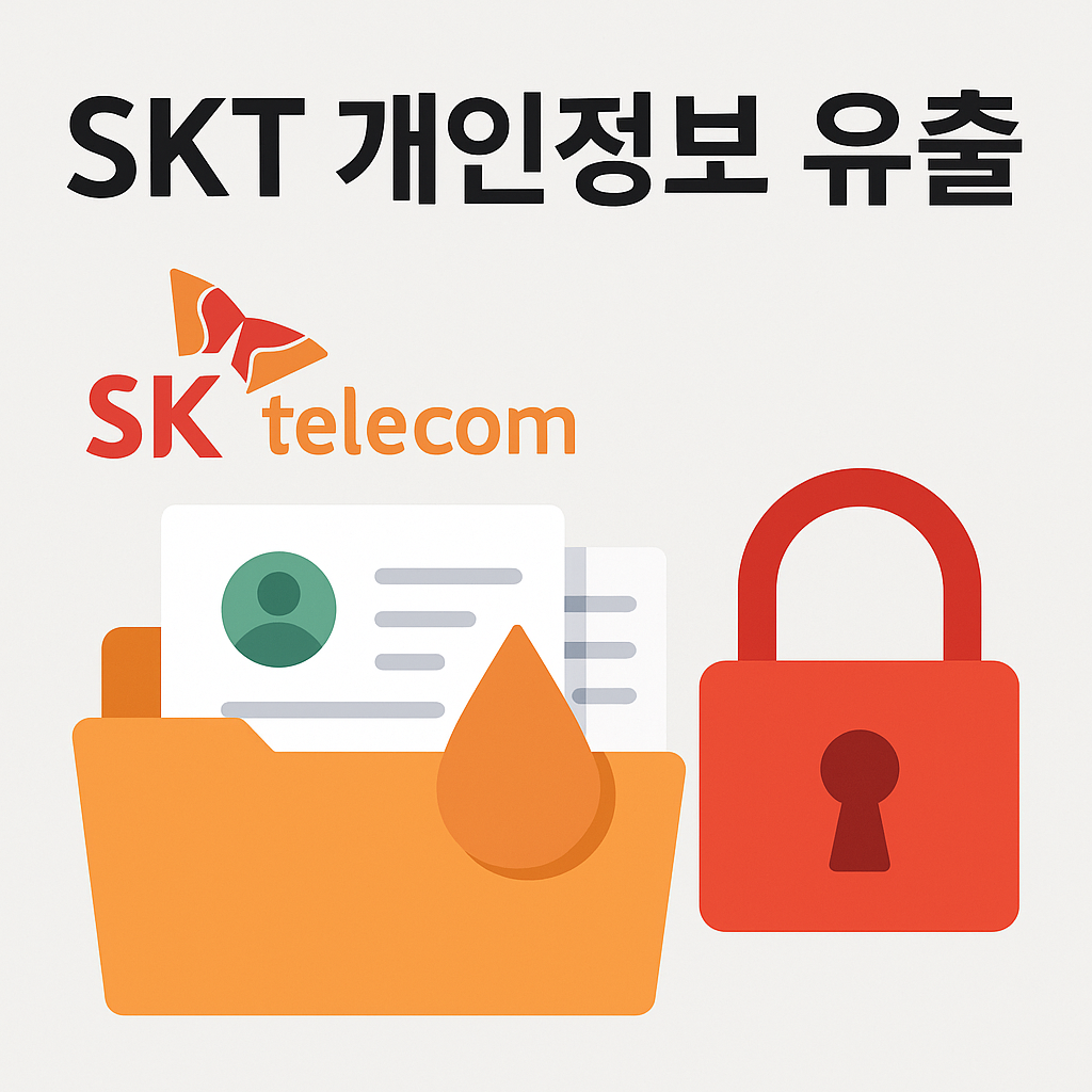 SKT 개인정보 유출 사건을 시각적으로 표현한 썸네일