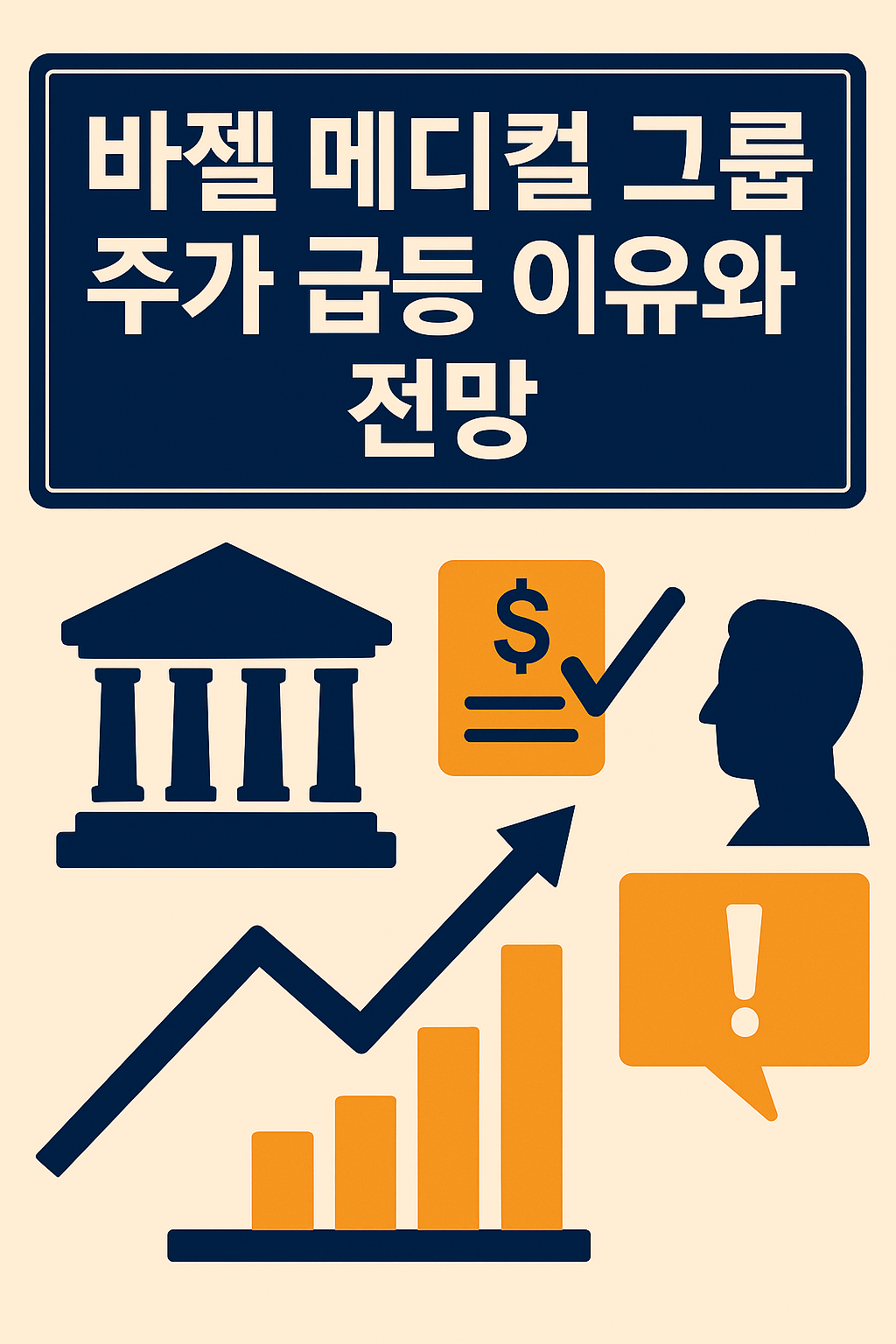 바젤 메디컬 그룹 주가 급등 원인과 전망을 상징하는 금융 인포그래픽